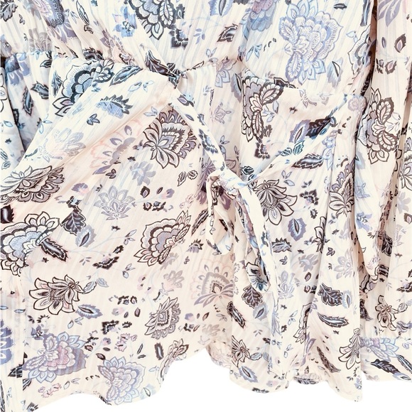 NWT Torrid Stripe Satin Collared Surplice Blouse - Picture 8 of 8